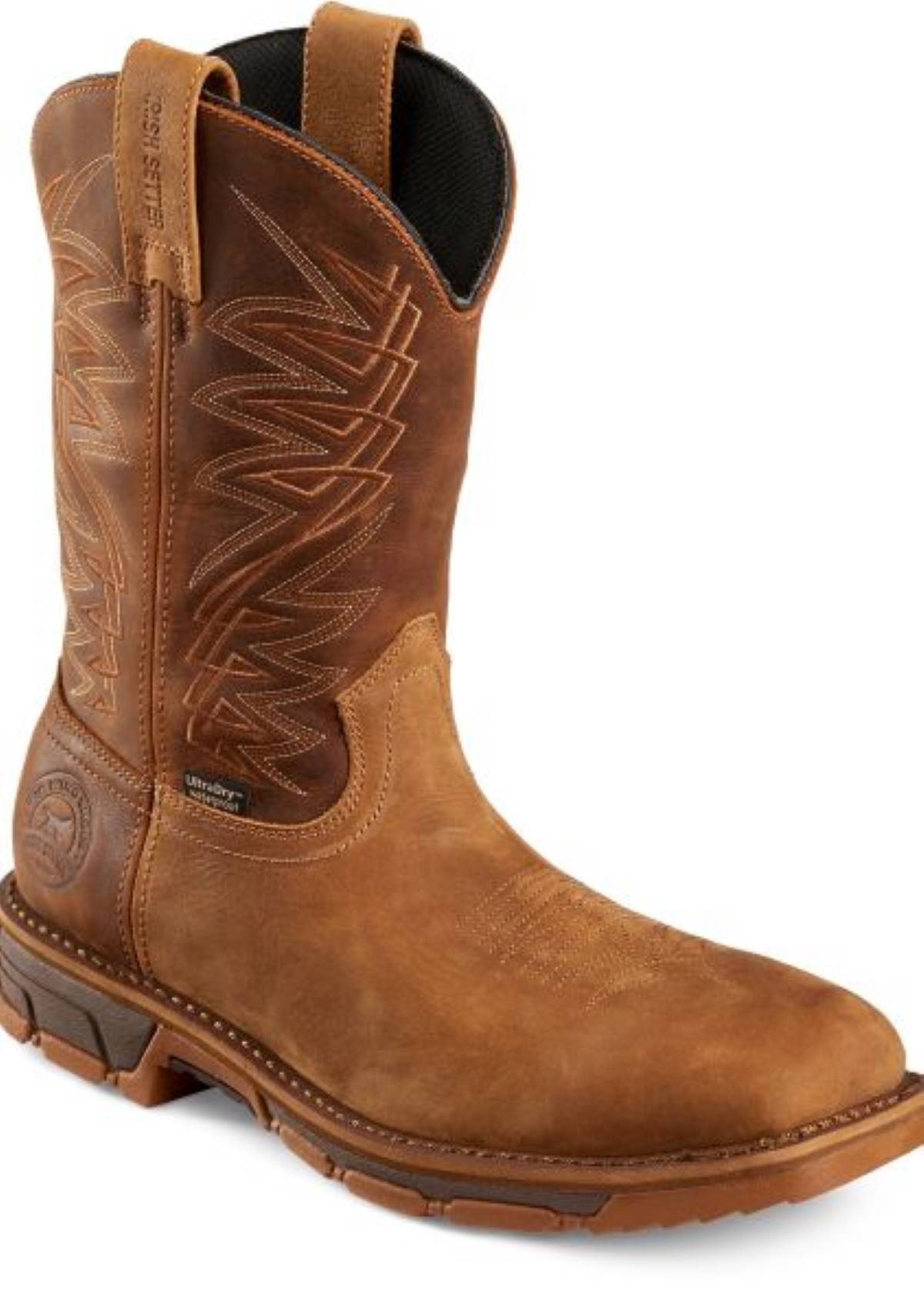 Irish Setter Men's 11" Waterproof Leather Safety Toe Pull-On Boots