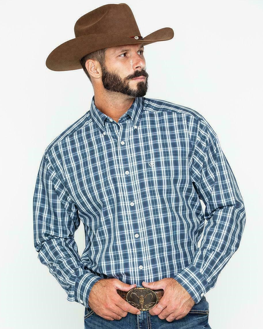 Ariat Men's Zender Blue Plaid Shirt