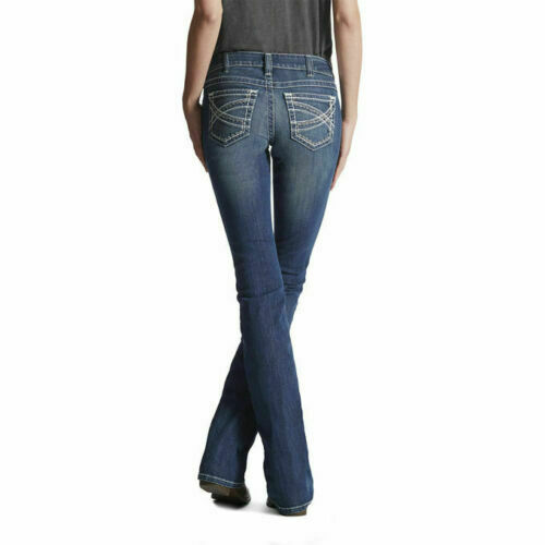 Ariat Ladies R.E.A.L Mid Rise Stretch Entwined Bootcut Jeans