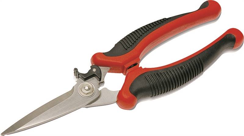 Crescent Wiss WEZSNIP Utility Snip, Stainless Steel Blade, Black/Red Handle, 8-1/2 in OAL