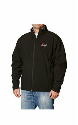 Justin Men's Laminated Black Zip-up Water/Wind Resistant Jacket