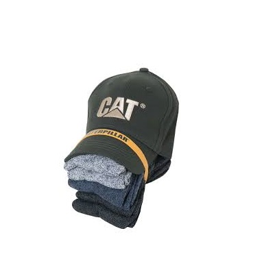 CAT Ball Cap/Sock Bundle