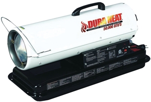 Dura Heat DFA50 Kero Forced Air Heater with Carrying Handle, 50,000 Btu, 1200 sq-ft Heating Area, Wh