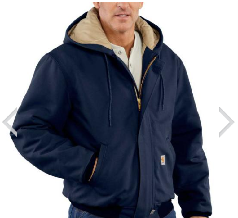 Carhart Men's FR Duck Navy Quilt-Lined Jacket