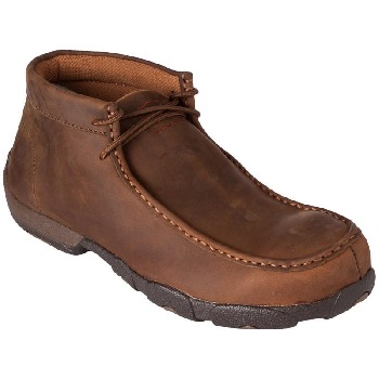TWISTED X MENS LEATHER STEEL TOE DRIVING MOC MDMST01