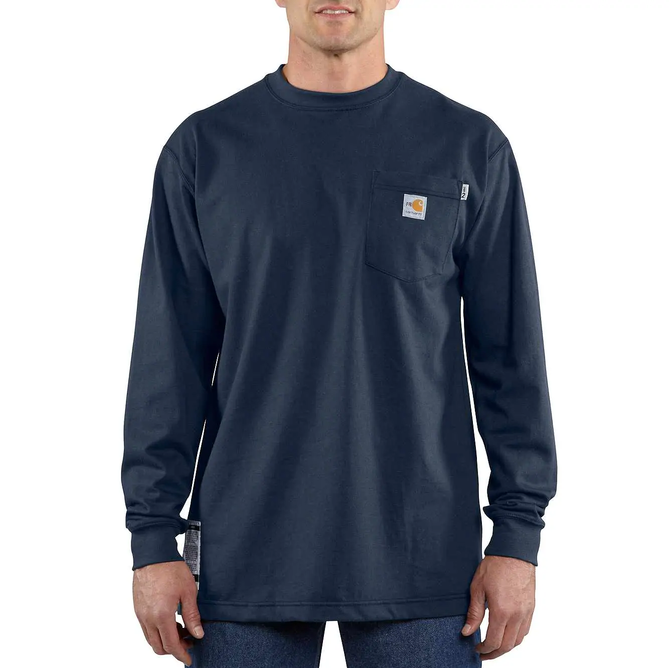 Carhartt Force Cotton FR Navy Long Sleeve Shirt