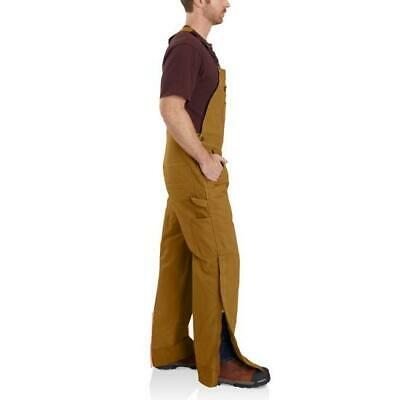 Carhartt Men's Quilt Lined Sandstone Duck Bib Overalls