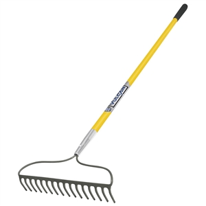 Vulcan 34548 R16-AMF Bow Rake, 17 in W Head, 16 -Tine, Steel Tine, Steel Head, 60 in L Handle