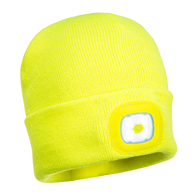 YELLOW LED LIGHT BEANIE