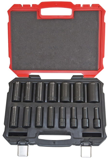 15PC 1/2" DP IMPCT SOCK SET