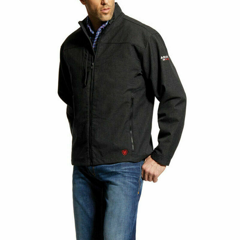 Ariat Men's Black FR Softshell Vernon Jacket