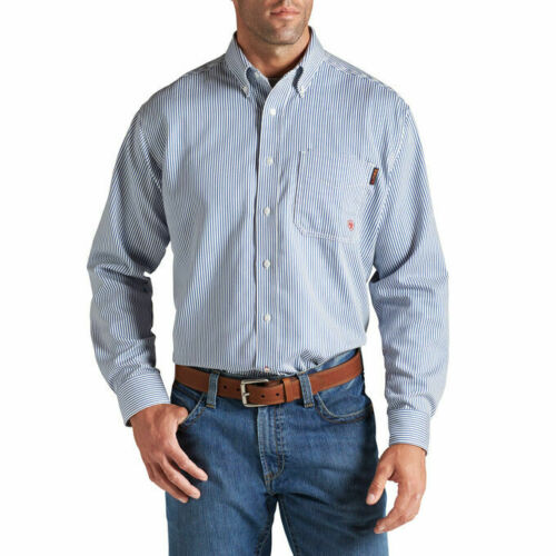 Ariat Men's FR Bold Blue Stripe Work Shirt