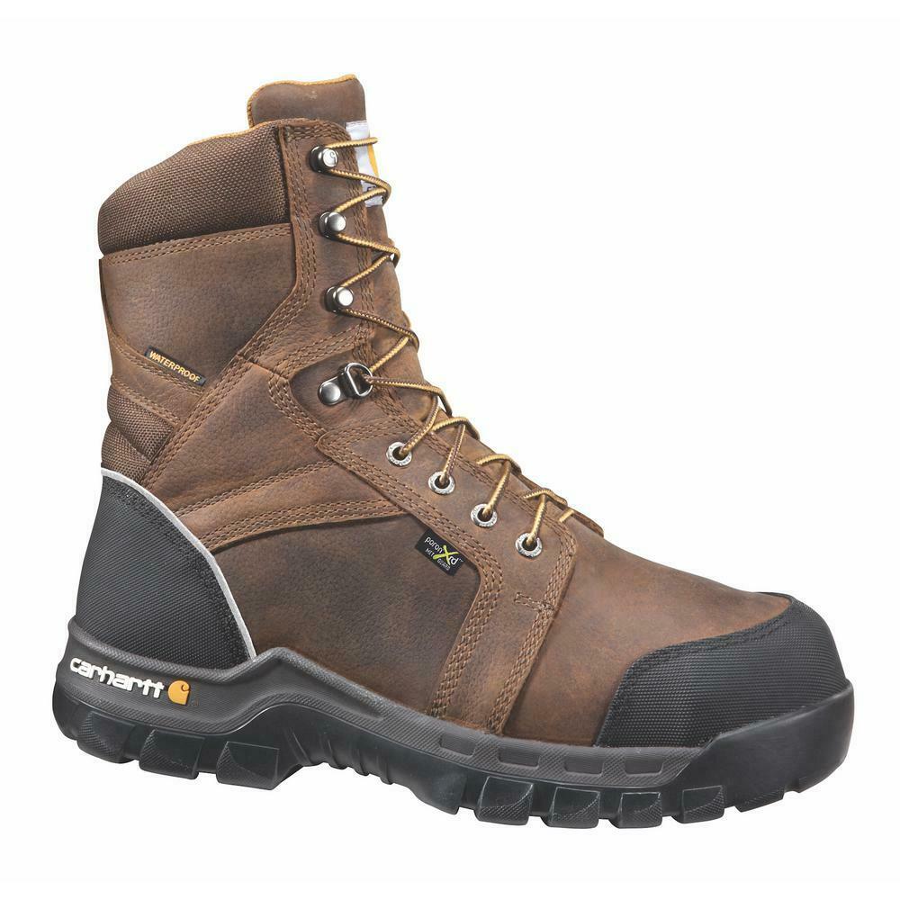 CARHART MENS 8" COMP TOE INTERNAL MET GUARD WATERPROOF WORK BOOTS CMF8720