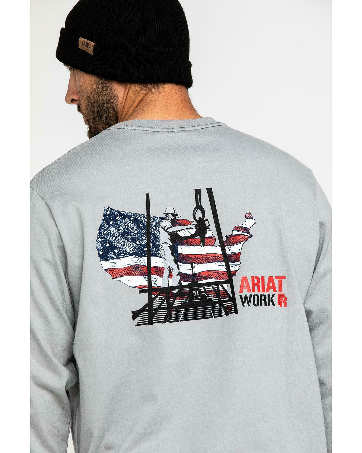 Ariat Men's FR Heartland Silver Graphic Long Sleeve Shirt